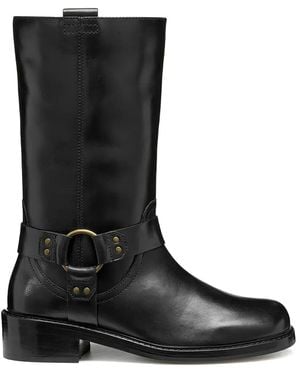 Geox 45Mm Nalvia Leather Boots - Black