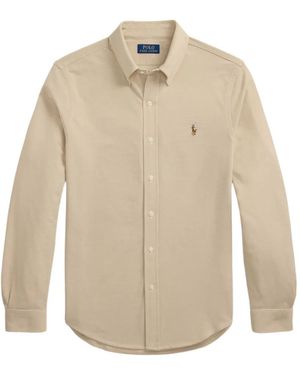 Polo Ralph Lauren Embroidered-Logo Piqué Shirt - White