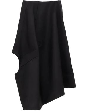 Comme des Garçons Cut-Out Asymmetric Midi Skirt - Black