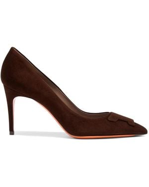 Santoni Sibille Pumps Aus Wildleder - Braun