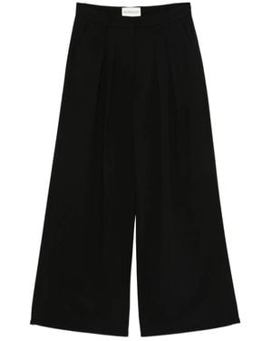 Bompard Pleated Palazzo Pants - Black