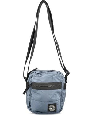 Stone Island Schultertasche mit Logo - Blau