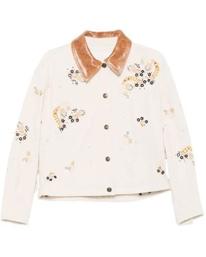 Isabel Marant Veste À Col Contrastant À Ornements - White