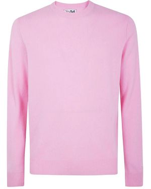 Mc2 Saint Barth "Regent Lambswool" Crew Neck Sweater - Pink