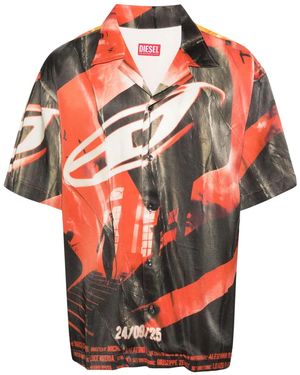 DIESEL Camicia s-hockney - Rosso