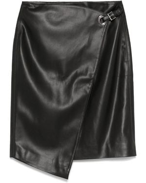 Karl Lagerfeld Faux-Leather Mini Skirt - Black