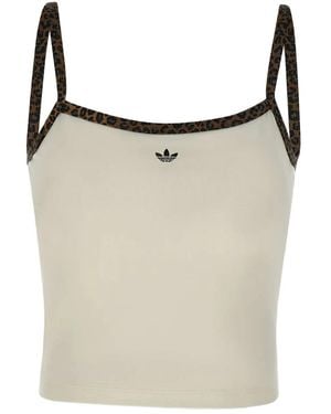 adidas レオパード タンクトップ - ナチュラル
