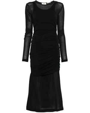 BITE STUDIOS Vestido Rigel fruncido - Negro