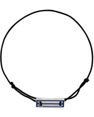 Le Gramme Pulsera De Cuerda Lacada - Metálico