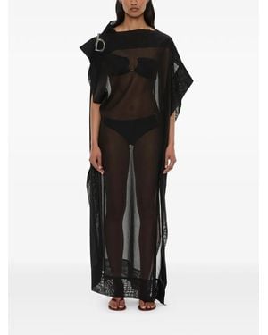 Christopher Esber Anchor Hardware-Detail Long Dress - Black