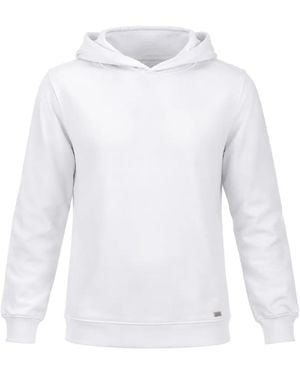 Daniele Alessandrini Logo-Plaque Cotton Hoodie - White