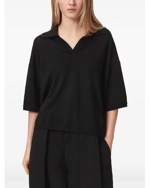 AllSaints Bluse Mit V-Ausschnitt - Schwarz