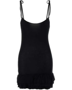 GIMAGUAS Bianca Ruffled Mini Dress - Black