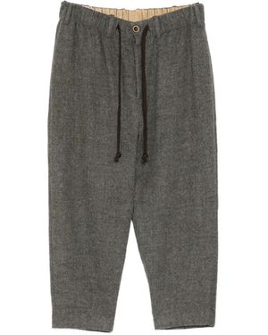 Uma Wang Pantalones Con Cordones - Gris