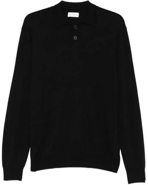Ballantyne Long-Sleeve Polo Shirt - Black