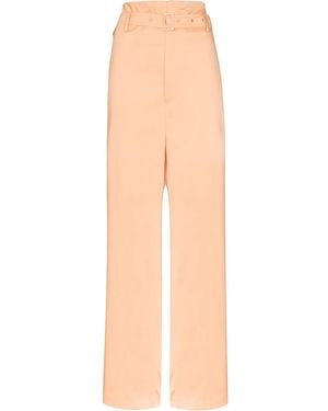 Low Classic Pantalon À Taille Haute Ceinturée - Orange