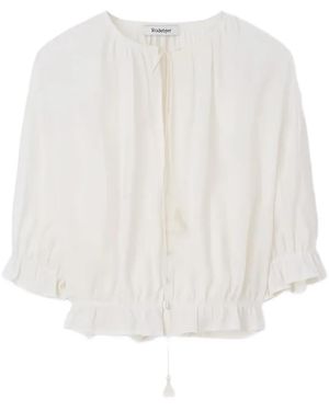 Rodebjer Blouse Perla À Design Plissé - Blanc