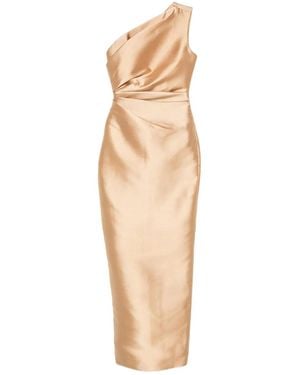 Solace London Kira Midi Dress - Natural