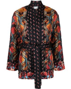 Pierre Louis Mascia Self-Tied Quilted Jacket - Black