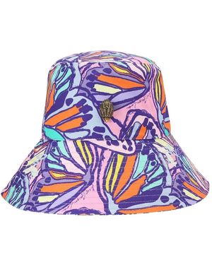 Kurt Geiger Butterfly-Print Eagle Bucket Hat - White