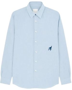 Paul Smith Swallow-Embroidered Shirt - Blue
