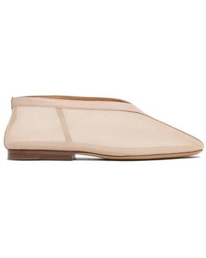 Mansur Gavriel Contorno Square V Ballet Flats - Natural