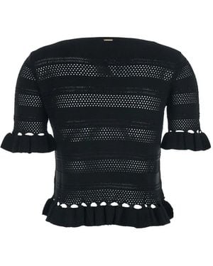 Twinset Jumper With Ruffles - Black