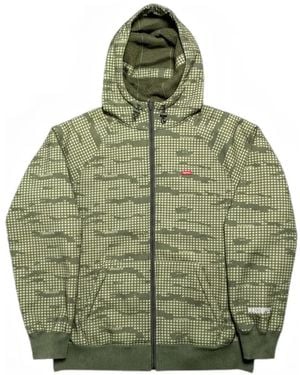 Supreme Windstopper Grid-Camo Hoodie - Green