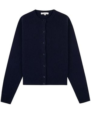 Sporty & Rich Idali S Logo Cardigan - Blue