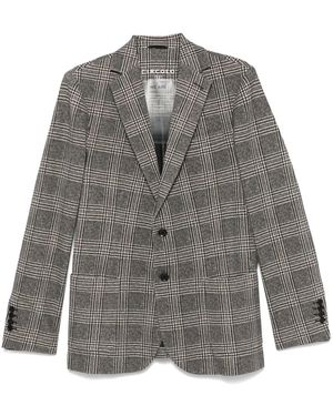 Circolo 1901 Price Of Wales-Check Blazer - Grey