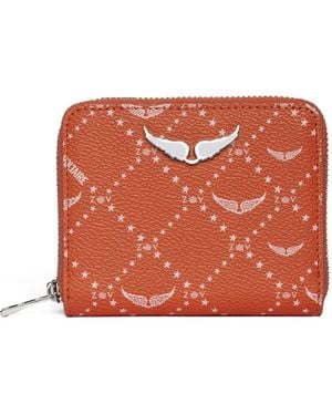 Zadig & Voltaire Portemonnaie mit Monogramm-Print - Orange