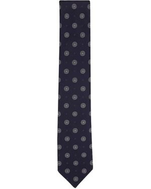 ZEGNA Geometric-Print Tie - Blue