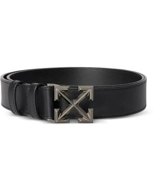 Off-White c/o Virgil Abloh ロゴ レザーベルト - ブラック