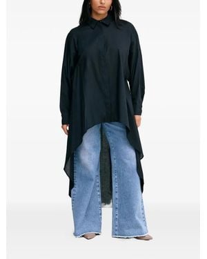 MARCELLA Patchin Button High-Low Top - Blue