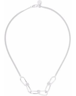 Annelise Michelson Boyfriend Triple Xs Wire Chain Necklace - White