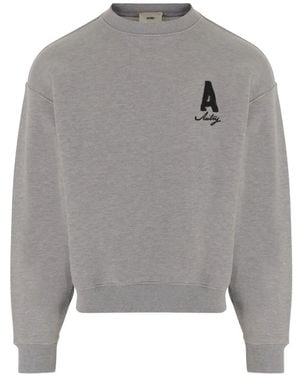 Autry Heritage Sweatshirt With Washed Effect - Grey