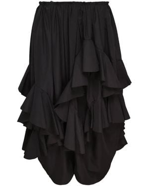 Comme des Garçons Ruffled-Detail Pants - Black