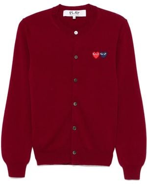 COMME DES GARÇONS PLAY Heart-Patch Cardigan - Red