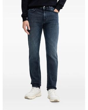 Trussardi Close Denim Patch Jeans - Blue