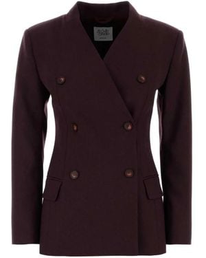 LE SULLY STUDIO Double-Breasted Blazer - Purple