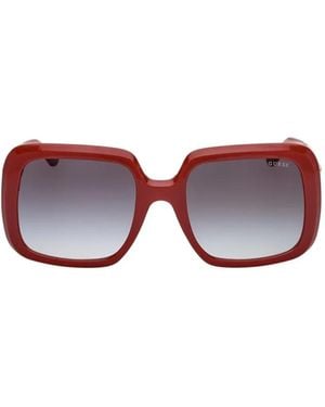 Guess Chain-Link Square-Frame Sunglasses - Purple