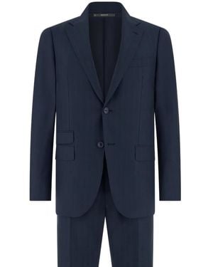 BOGGI Pinstriped Flap-Pocket Suit - Blue