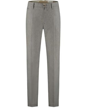 Jacob Cohen Pantaloni Dritti Con Pieghe - Grigio