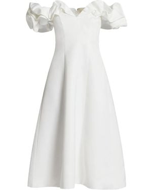 LEO LIN Vestido midi Bella - Blanco