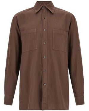 Cellar Door Paul Cotton Shirt - Brown