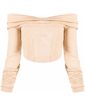 Gcds オフショルダー スウェットシャツ - ホワイト