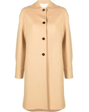 Jil Sander Cashmere Single-Breasted Coat - Natural