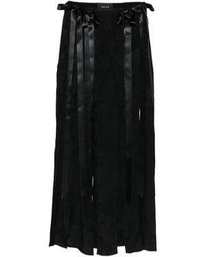 Simone Rocha Bow-Details Midi Skirt - Black