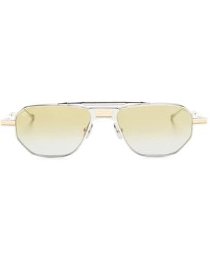 T Henri Eyewear Logo-Print Square-Frame Sunglasses - Natural