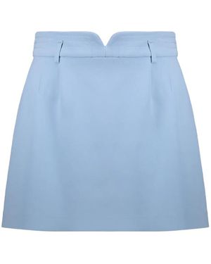 RED Valentino V-Cut Belt-Loop Skort - Blue